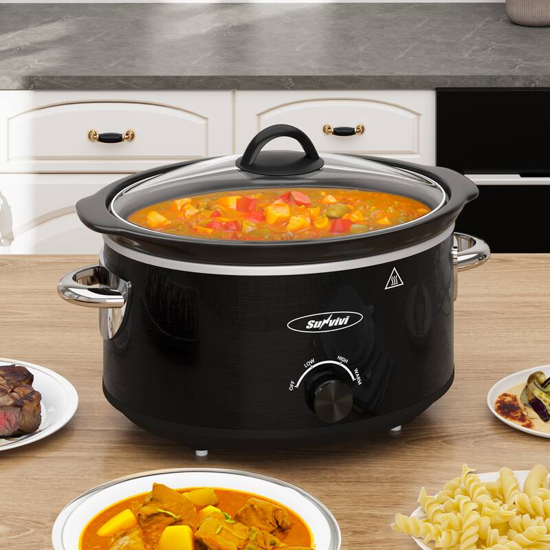 4qt Slow Cooker with 3 Heating Settings