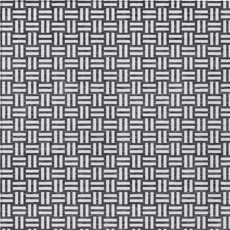 HomeRoots Geometric Transitional Rectangle Outdoor Rug