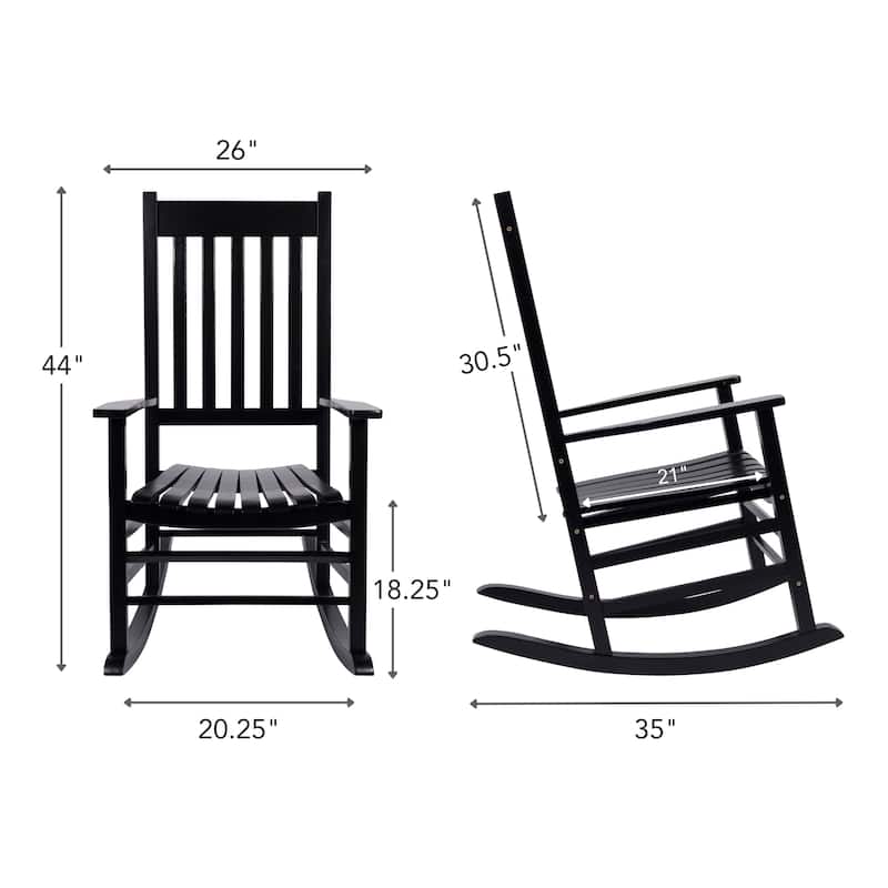 Arcardia Porch Solid Acacia Wood Rocking Chair