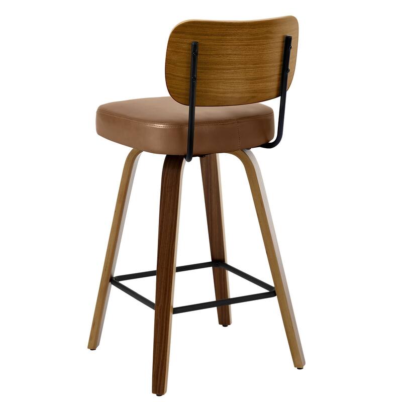 26" Swivel Upholstered Counter Height Bar Stool - 36.4" H x 17.1" W x 20" D