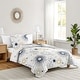 preview thumbnail 1 of 4, Star and Moon Collection Boy or Girl 2pc Twin Comforter Set - Navy Blue Gold and Grey Celestial Sky Stars Gender Neutral Unisex