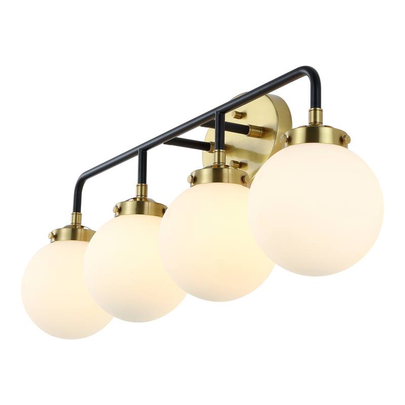 Bevin Contemporary Transitional Iron/Glass LED Vanity Light, by JONATHAN Y