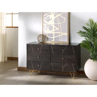 SAFAVIEH Couture Marigold 6 Drawer Wood Dresser