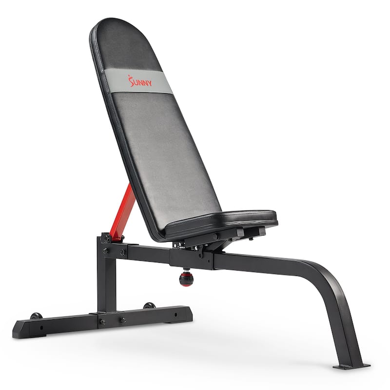 Sunny Health Fitness Multifunction Adjustable Weight Bench for Home Gym SF-BH622045 - 49.4L x 30.7W x 45.9H - Black - 49.4L x 30.7W x 45.9H