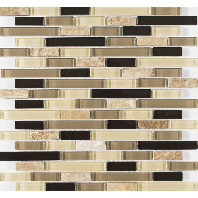 The Tile Life Victory Brick 1x2 Glass Backsplash Wall Tile