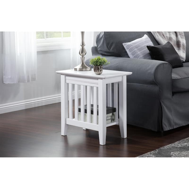 AFI Mission Chair Side Table - White