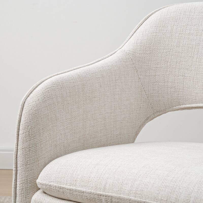 19" Seat Height Upholstered Fabric Dining Armchair (Set of 4)