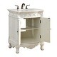 preview thumbnail 2 of 4, 27" Benton Collection Hayman Victorian White Bathroom Vanity