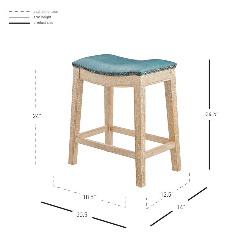 NPD Furniture Elmo KD Faux Leather Upholstered Counter Stool