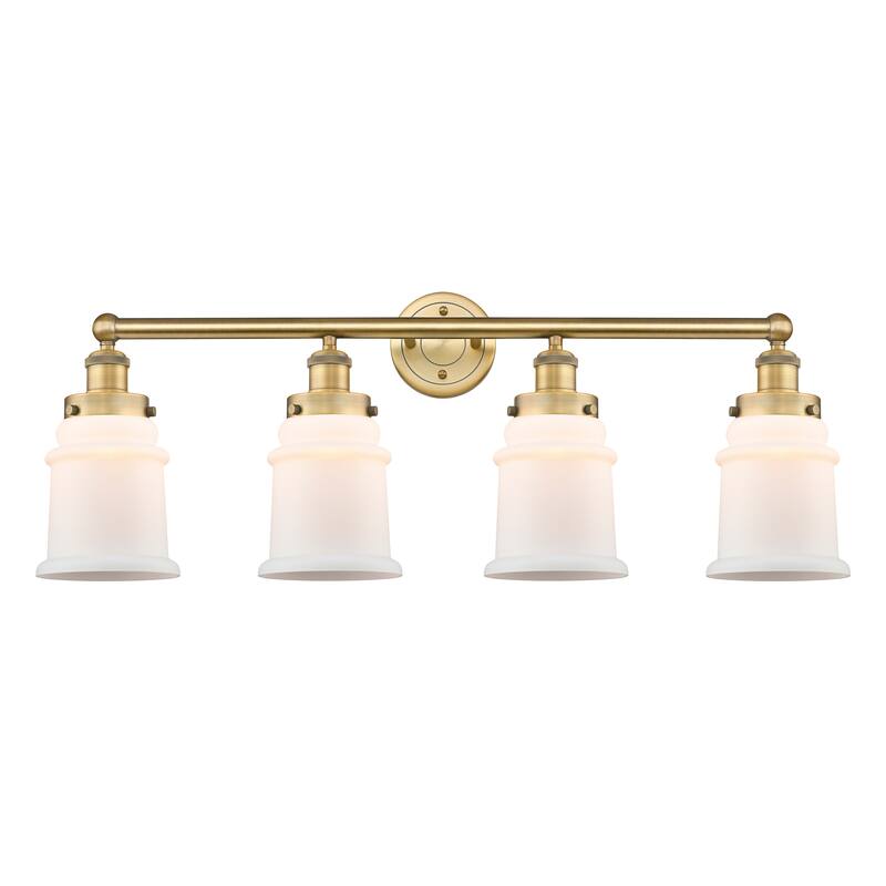 Innovations Lighting Canton - 4 Light 33" Bath Vanity Light - Brushed Brass/Matte White