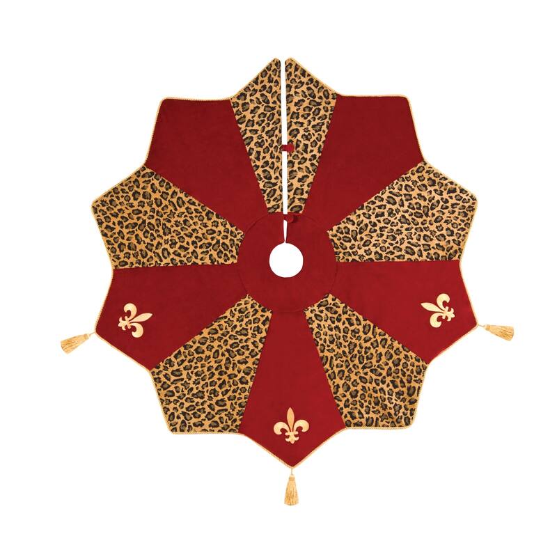 Fleur De Lis Christmas Tree Skirt - 54" x 54"