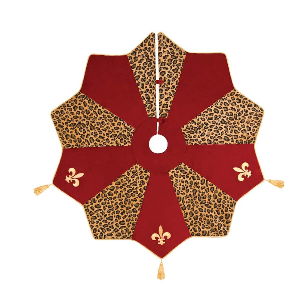 Fleur De Lis Christmas Tree Skirt - 54" x 54"
