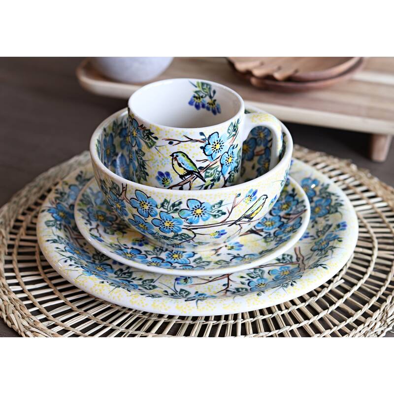 Blue Rose Polish Pottery Vena Dinner Plate