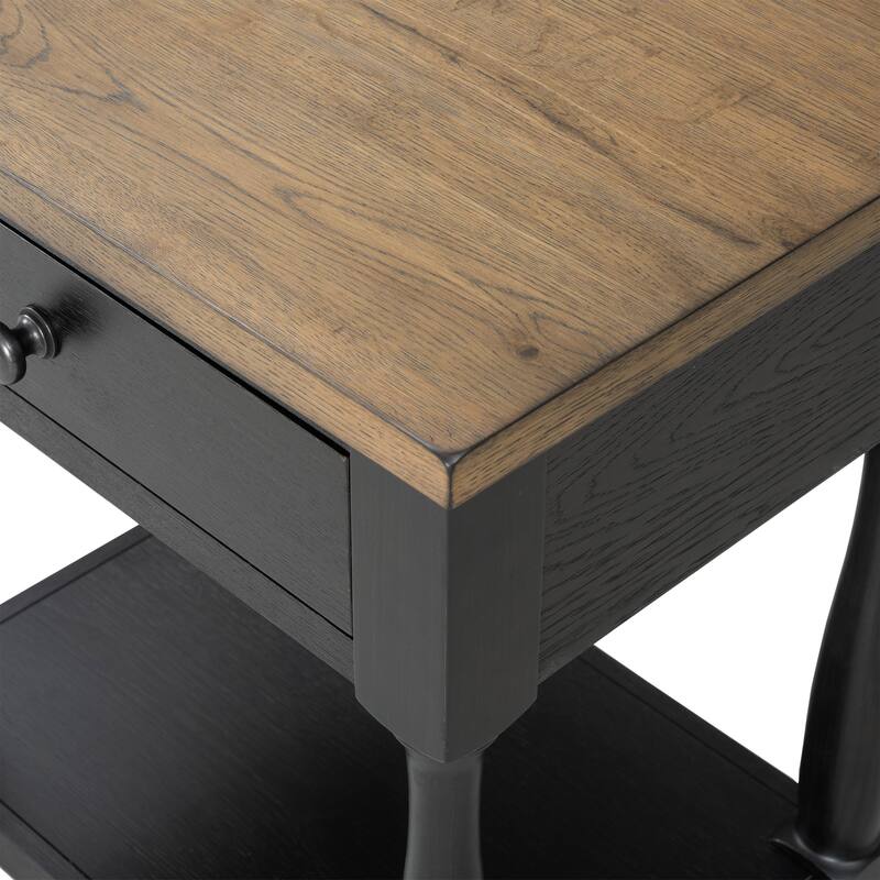 Furniture of America Lucan Modern 2-Piece Farmhouse Black Solid Wood Panel Bedroom Set