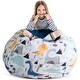 preview thumbnail 1 of 6, Creative QT 33" Large Beanbag Storage Cover - Stuff n Sit, Dinosaur Print