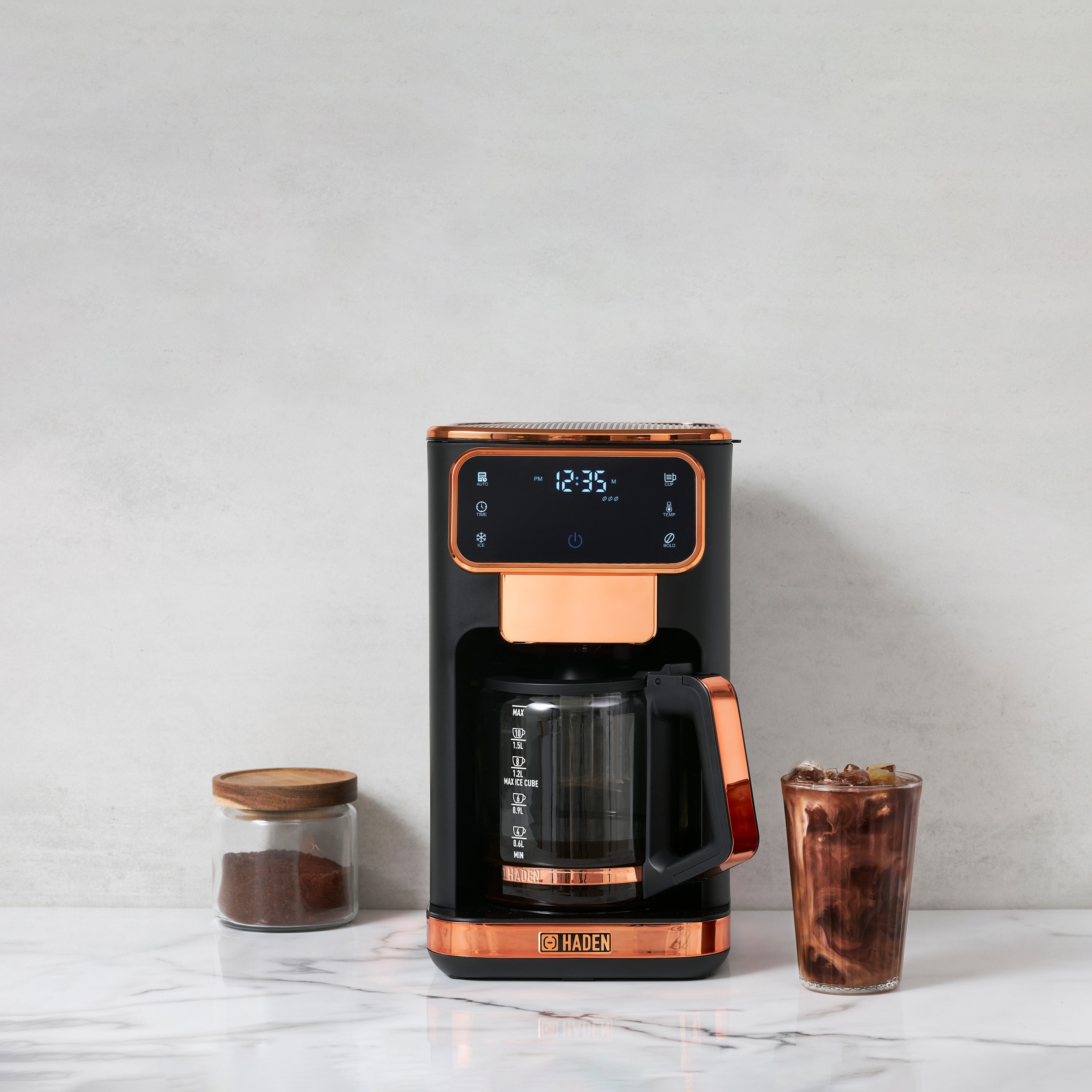 HADEN Dual Brew 12-Cup Hot & Iced Digital Drip Coffee Maker with Control Settings