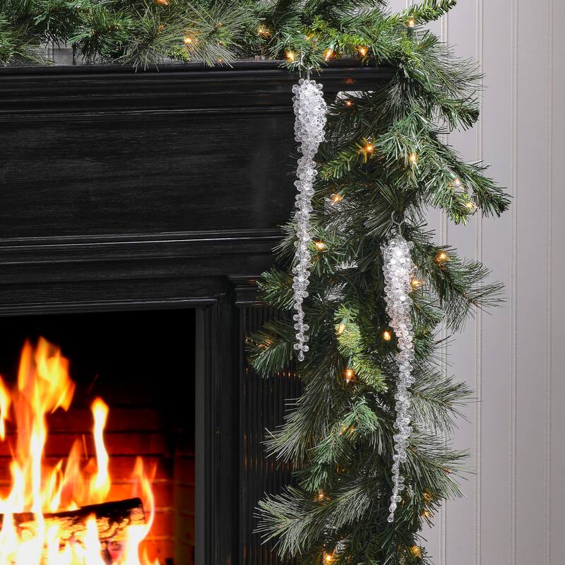 16" Acrylic Bead Hanging Icicle Ornament