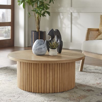 Lifestorey Kendrick Fluted Low Profile Coffee Table