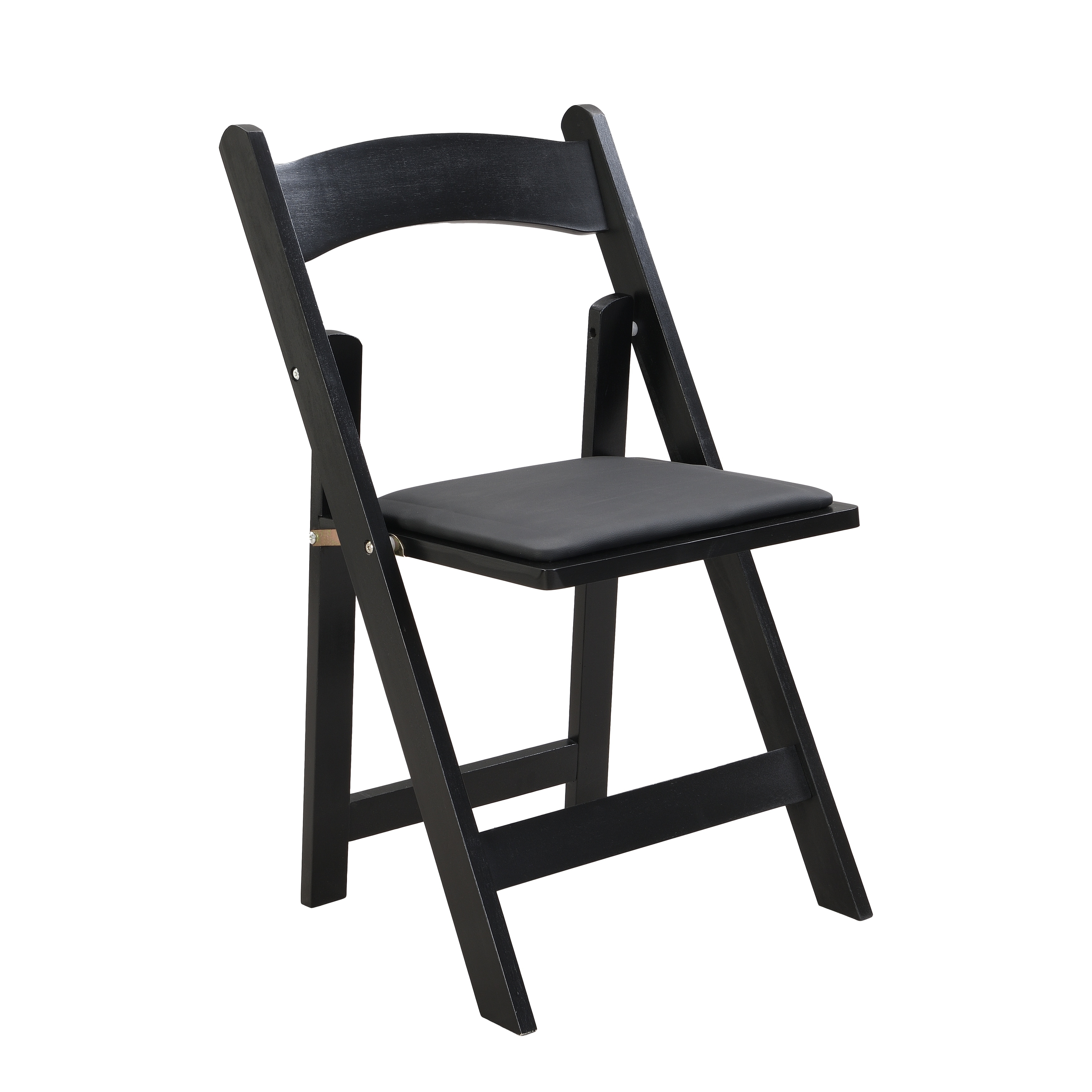 Set of Black Lounge Folding Dining Chair Wood Side Chair Guest
