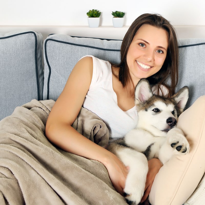 Waterproof Blanket for Dogs and Cats - Reversible Throw for Couch, Bed, or Car