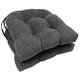 16-inch U-shaped Indoor Microsuede Chair Cushions (Set of 2, 4, or 6) - Set of 2 - Steel Grey