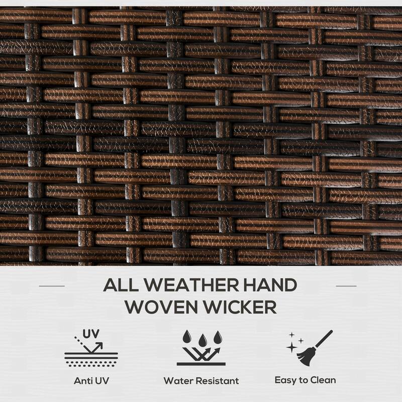 Pool Deck Storage Box Multipurpose Storage Box Rattan Deck Box with Liner and Spring-Assisted Lift for Indoor Outdoor Garden