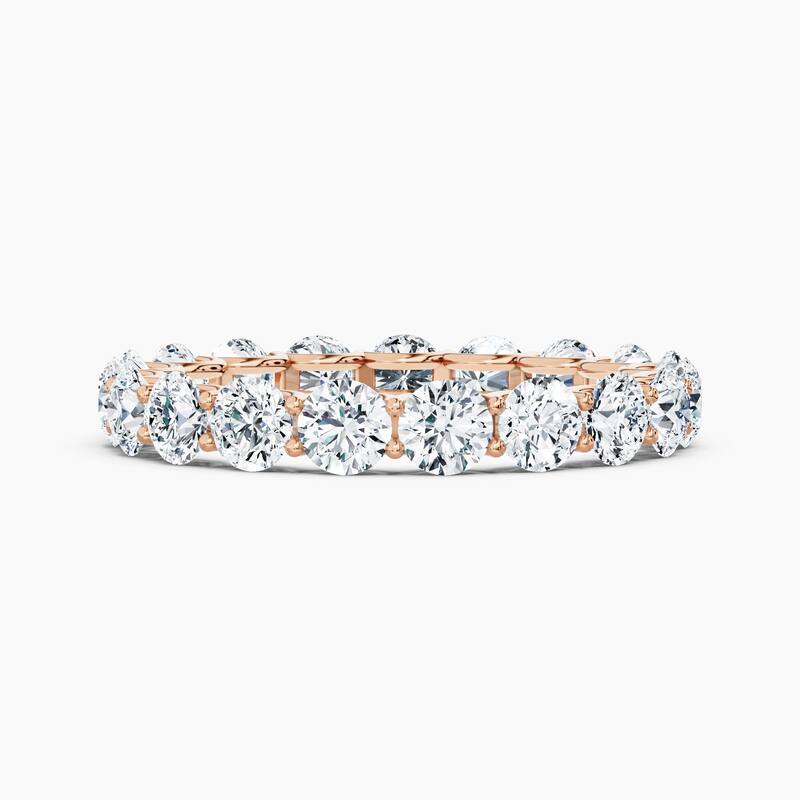Auriya 14k Gold Round Lab Grown Diamond Eternity Band 2.10 - 9.75 ct. tw. (F-G, VS) - 2.85 ct. wt. - 8 - Rose