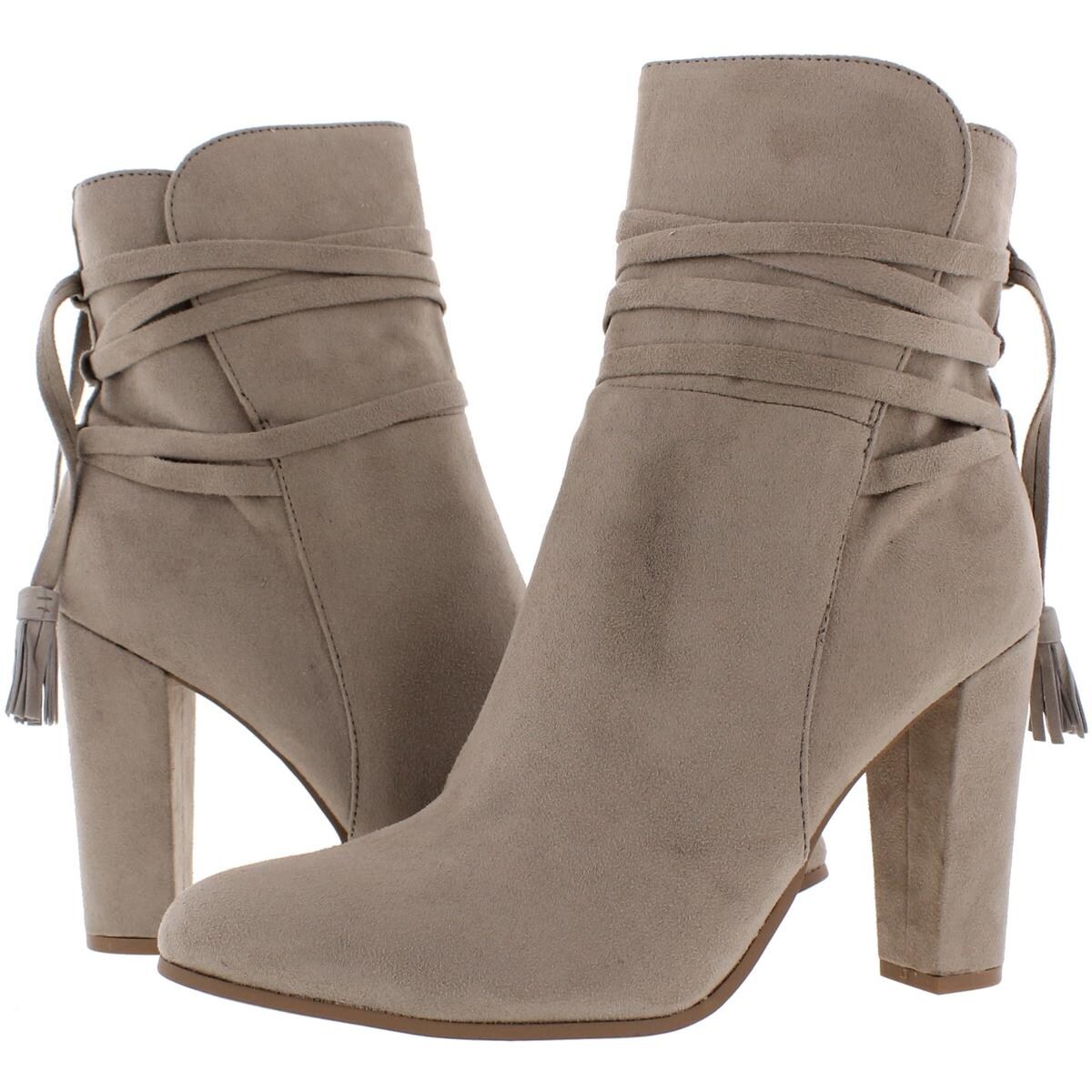 Shop Steve Madden Womens Giovani Ankle Boots Faux Suede Tassel