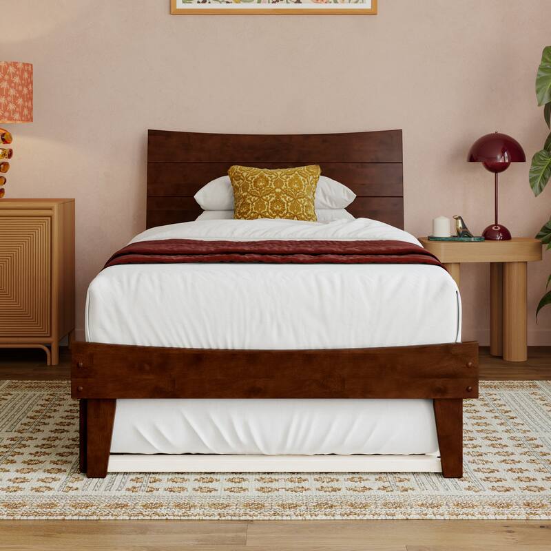 Phoenix Wood Platform Bed with Trundle