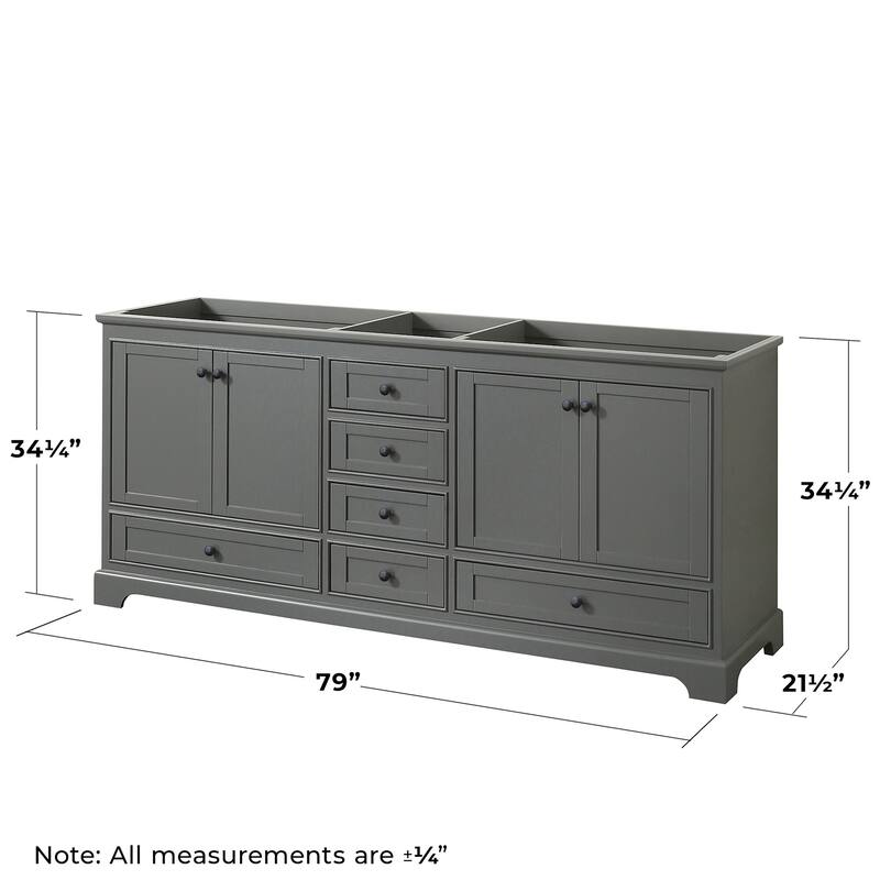 Wyndham Collection Deborah 79" Free Standing Double Wood Vanity