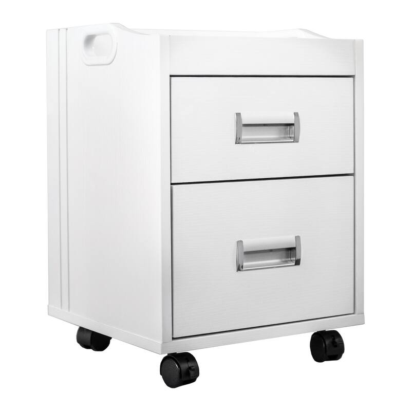 Alera Pedi Cart Pedicart Drawer Trolley for Pedicure Chair Spa Nail Salon, White - N/A - Tool Carts - White