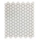 Porcelain Mosaic Hexagon Glossy White Floor and Wall Tile 19.3 SQ FT ...