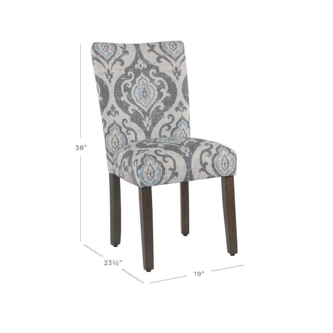 Set of 2 HomePop Parsons Classic Upholstered Accent Dining Chair Suri Blue