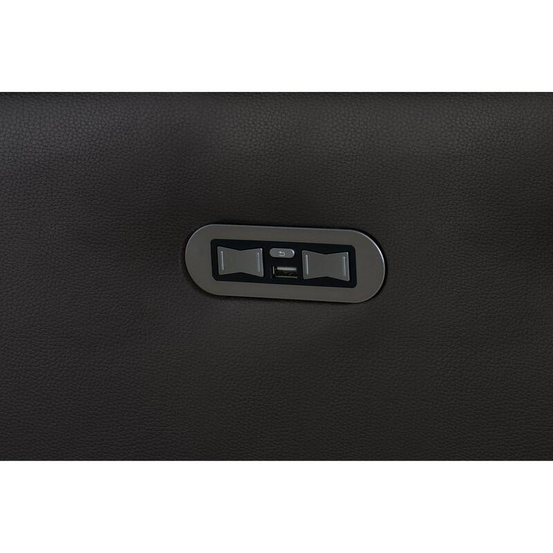 Abbyson Layton Top Grain Leather Dual Power Recliner