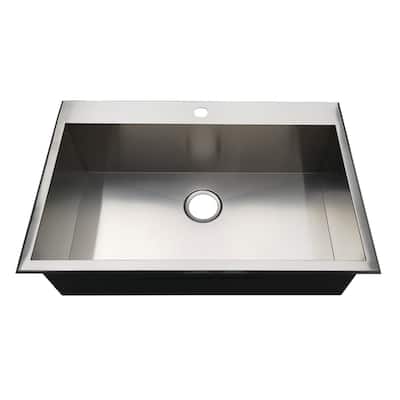 Kingston Brass Uptowne 32" Drop In Single Basin Stainless Steel
