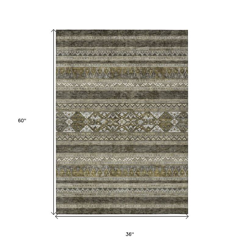 HomeRoots Southwestern Transitional Rectangle Outdoor Rug