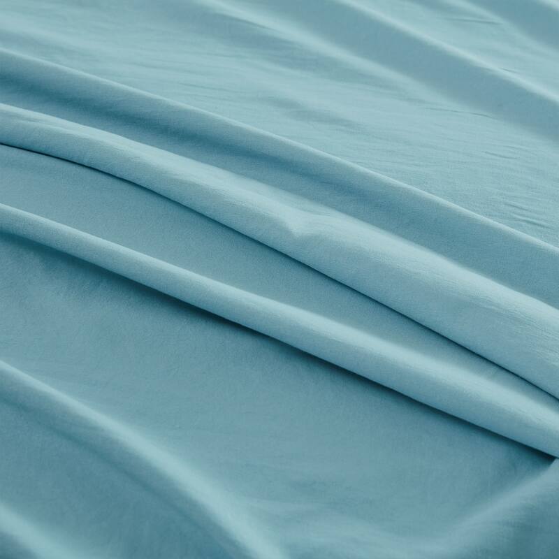 Light-Weight Microfiber Duvet Cover Set with Zipper Closure