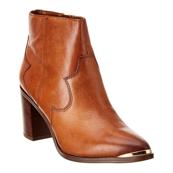 franco sarto leather strap booties