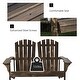 preview thumbnail 13 of 27, Outsunny Outdoor Adirondack Chair Bench for Two with Ergonomic Design, Wide Armrests, & Fir Wood Build