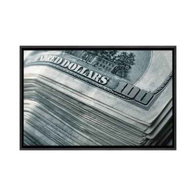 iCanvas "Stack Of Money" by Nomadsoul1 Framed
