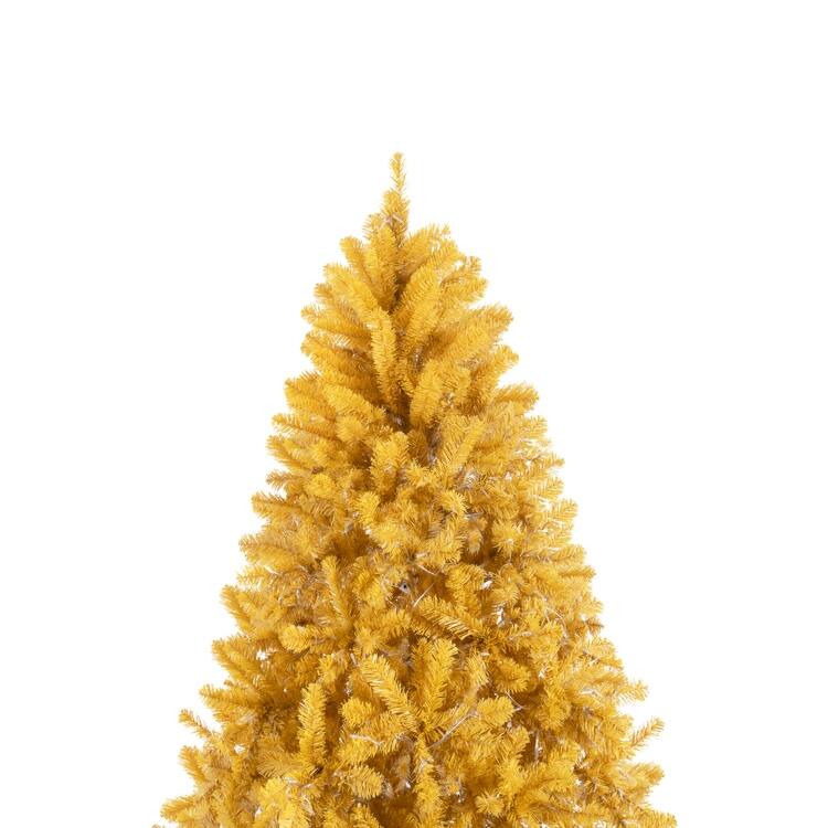 Maria Gold Christmas Tree Prelit, Realistic Artificial Christmas Tree with Lights