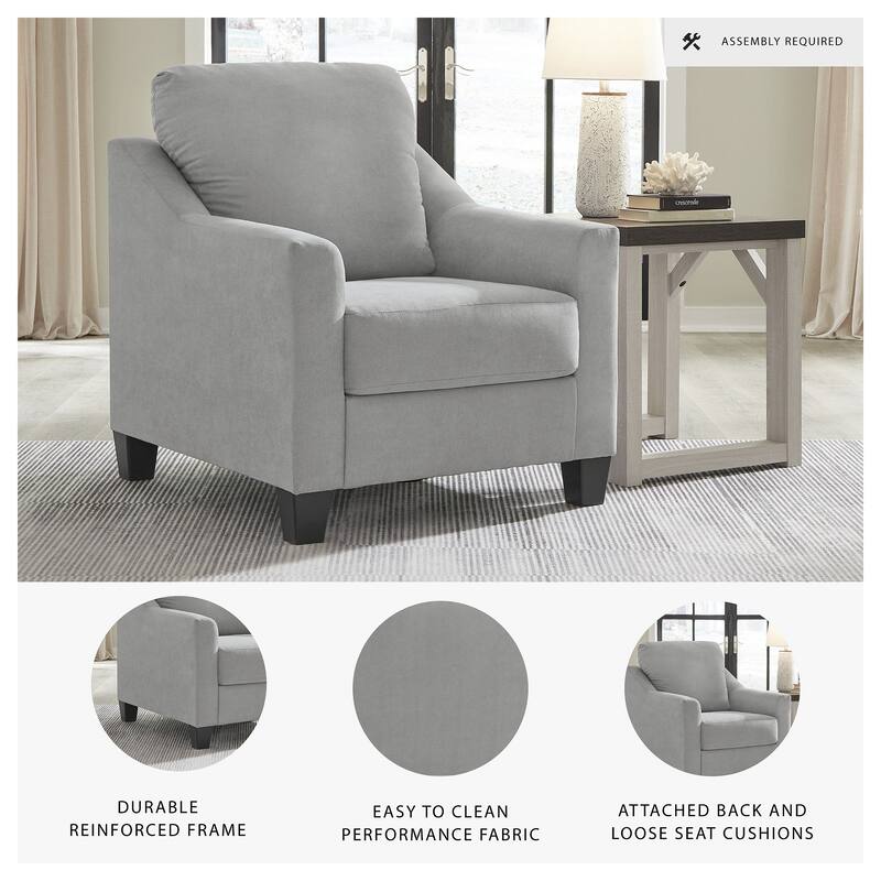 Signature Design by Ashley Adlai Gray Chair - 34"W x 39"D x 40"H