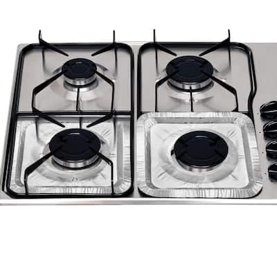 Reusable Gas Stove Aluminum Burner Cover - Set of 10 - 8.5 x 1 x 8.5