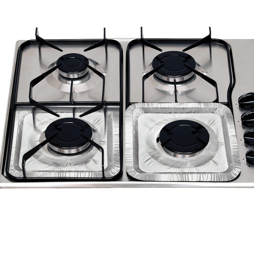 Reusable Gas Stove Aluminum Burner Cover - Set of 10 - 8.5 x 1 x 8.5