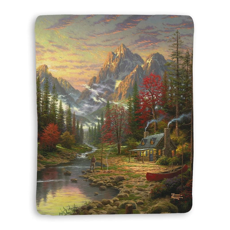 Thomas Kinkade The Good Life Sherpa Throw Blanket By Laural Home