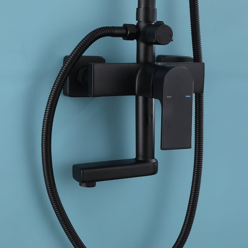 Wall Mounted 10" Rainfall Shower System With Bathtub spout