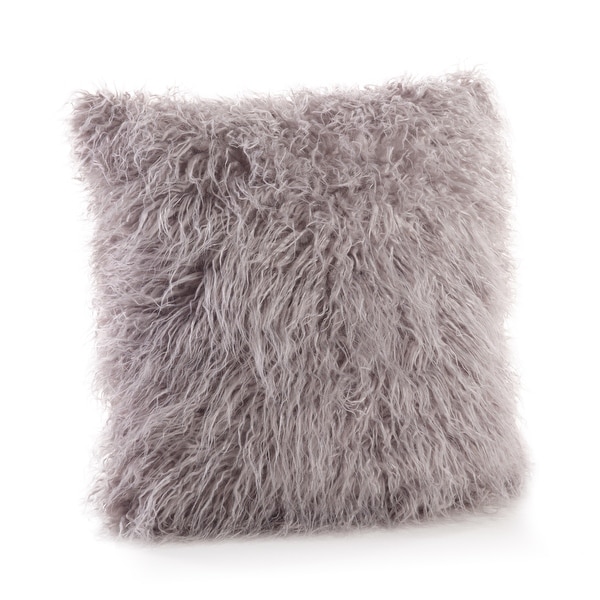 Mongolian Shaggy Faux Fur Throw Pillow On Sale Bed Bath