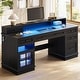 preview thumbnail 9 of 33, Executive Desk Drawers Home Office Desk Storage Cabinet Black