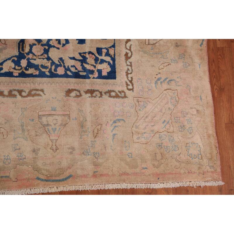 Kashmar Persian Vintage Area Rug Handmade Wool Carpet - 9'9" x 12'6"