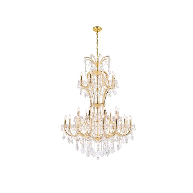 Fleur Illumination Collection Chandelier D:46in H:64in Lt:36 Gold Finish - royal cut crystals/Gold